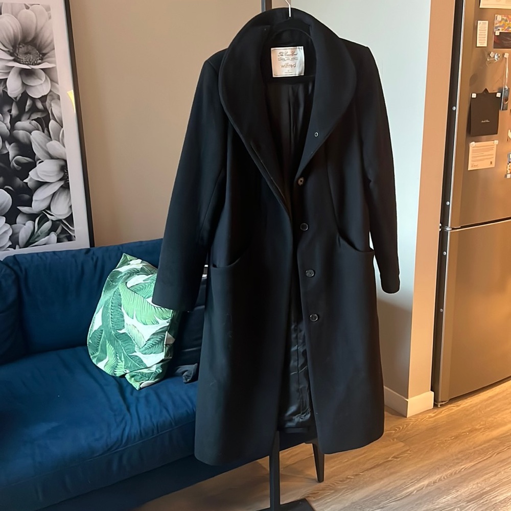 Aritzia Wilfred Cocoon Long Coat Medium